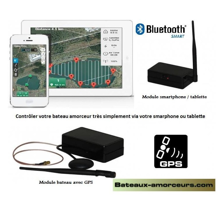 bateau amorceur avec gps