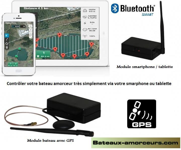 bateau amorceur avec gps