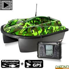 bateau amorceur cde new voyager echosondeur + gps + sac