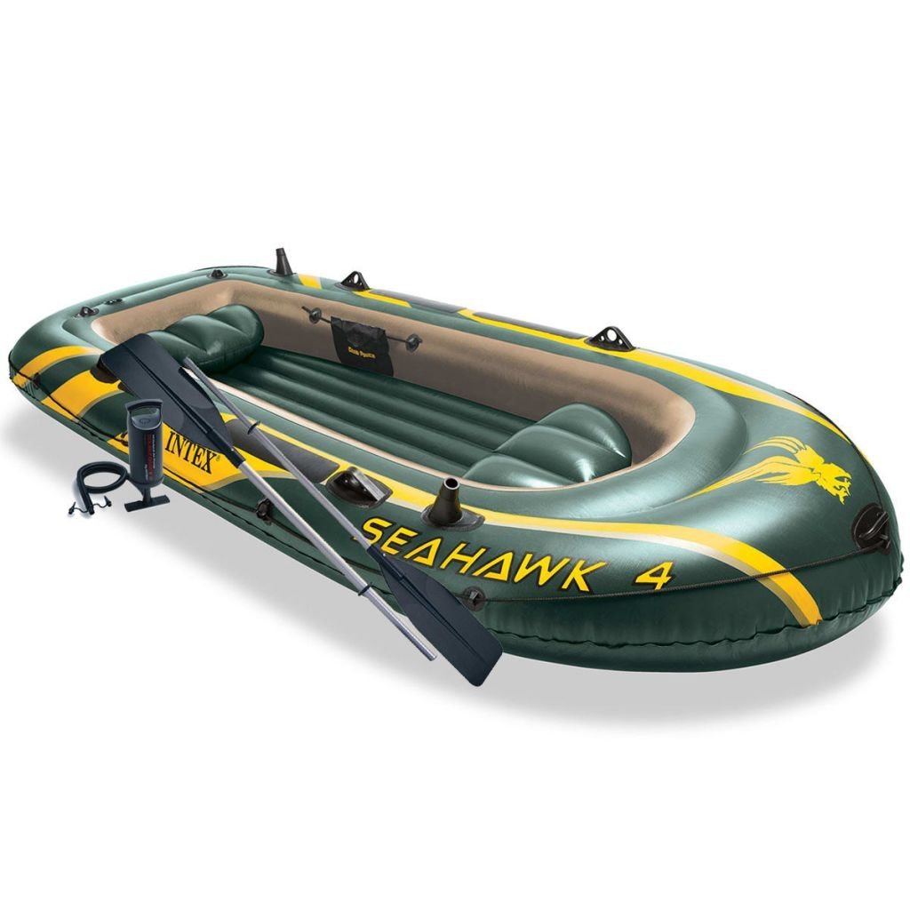 bateau gonflable avec rame