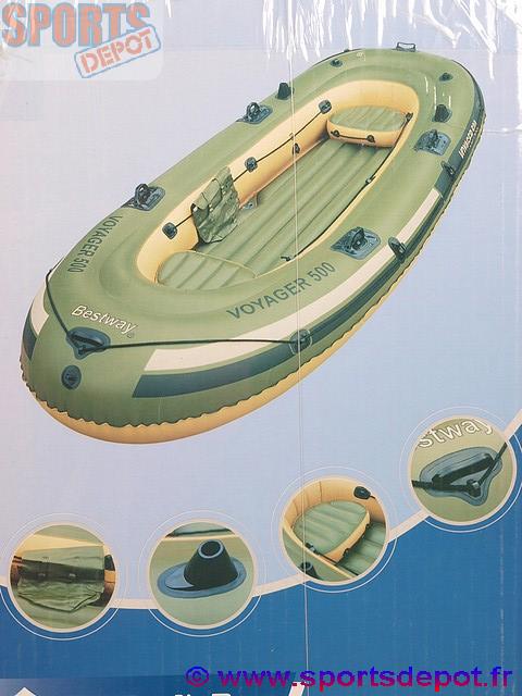 bateau gonflable bestway voyager 500 set complet