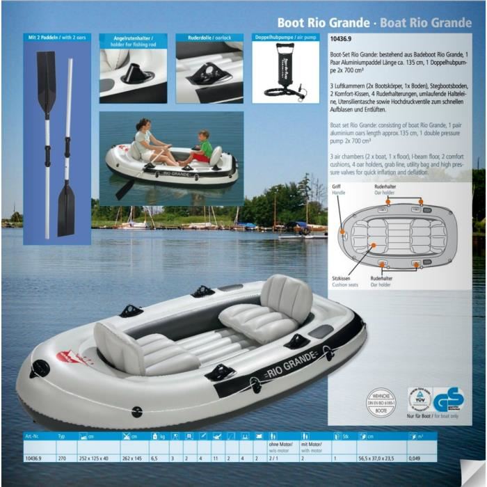 bateau gonflable deux places