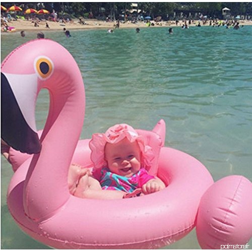 bateau gonflable flamant rose