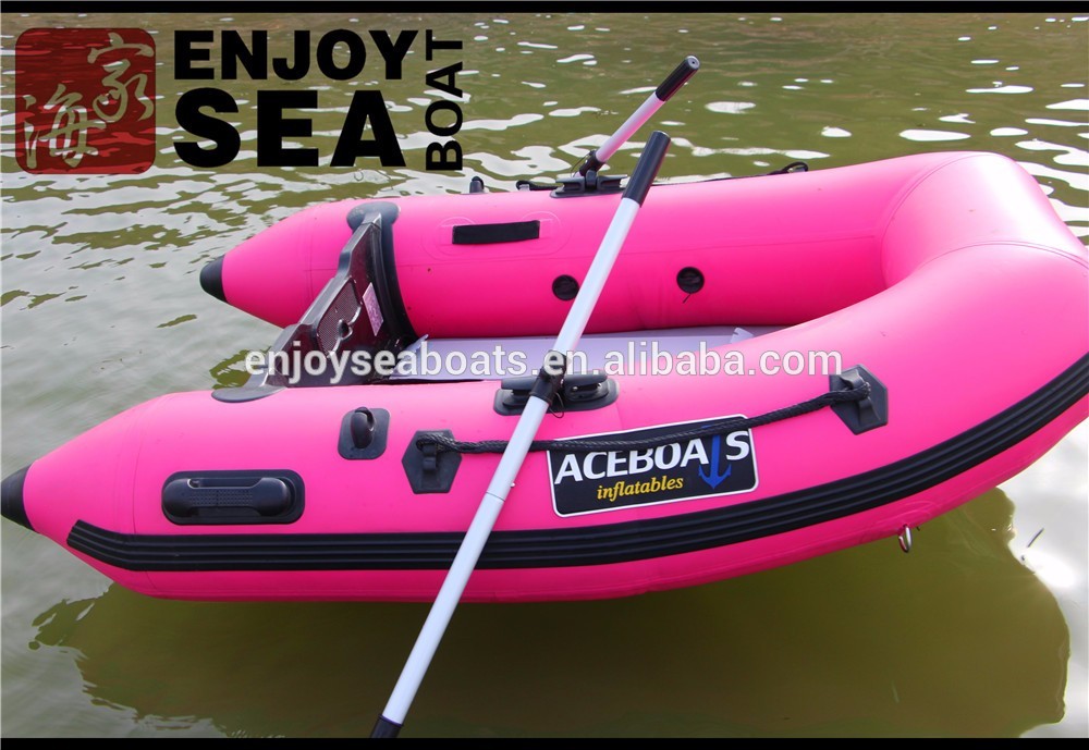 bateau gonflable rose